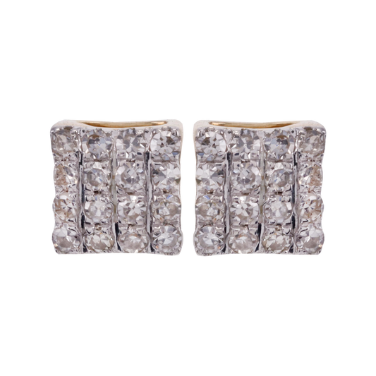 CUADRADOS DIAMANTES BEBE ORO 18K