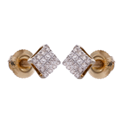 CUADRADOS DIAMANTES BEBE ORO 18K