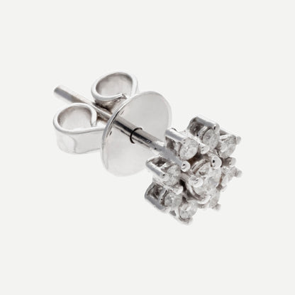 FLOR DIAMANTE Y 8 PETALOS DIAMANTES ORO 18K