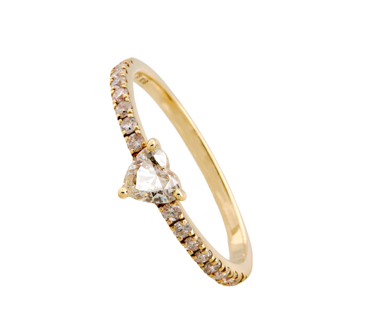 ANILLO CORAZON Y DIAMANTES