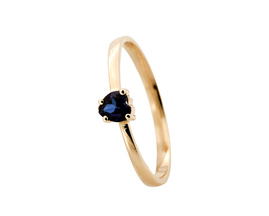 ANILLO CORAZÓN ZAFIRO